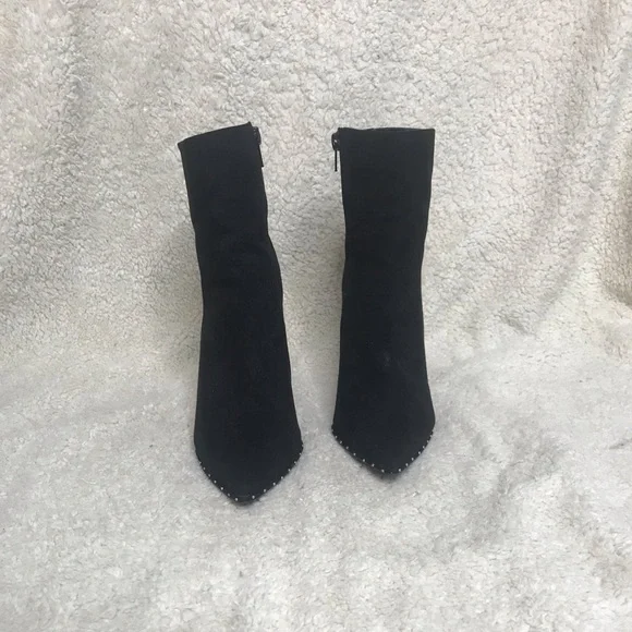 Black Studded High Heel Booties - Picture 2 of 3